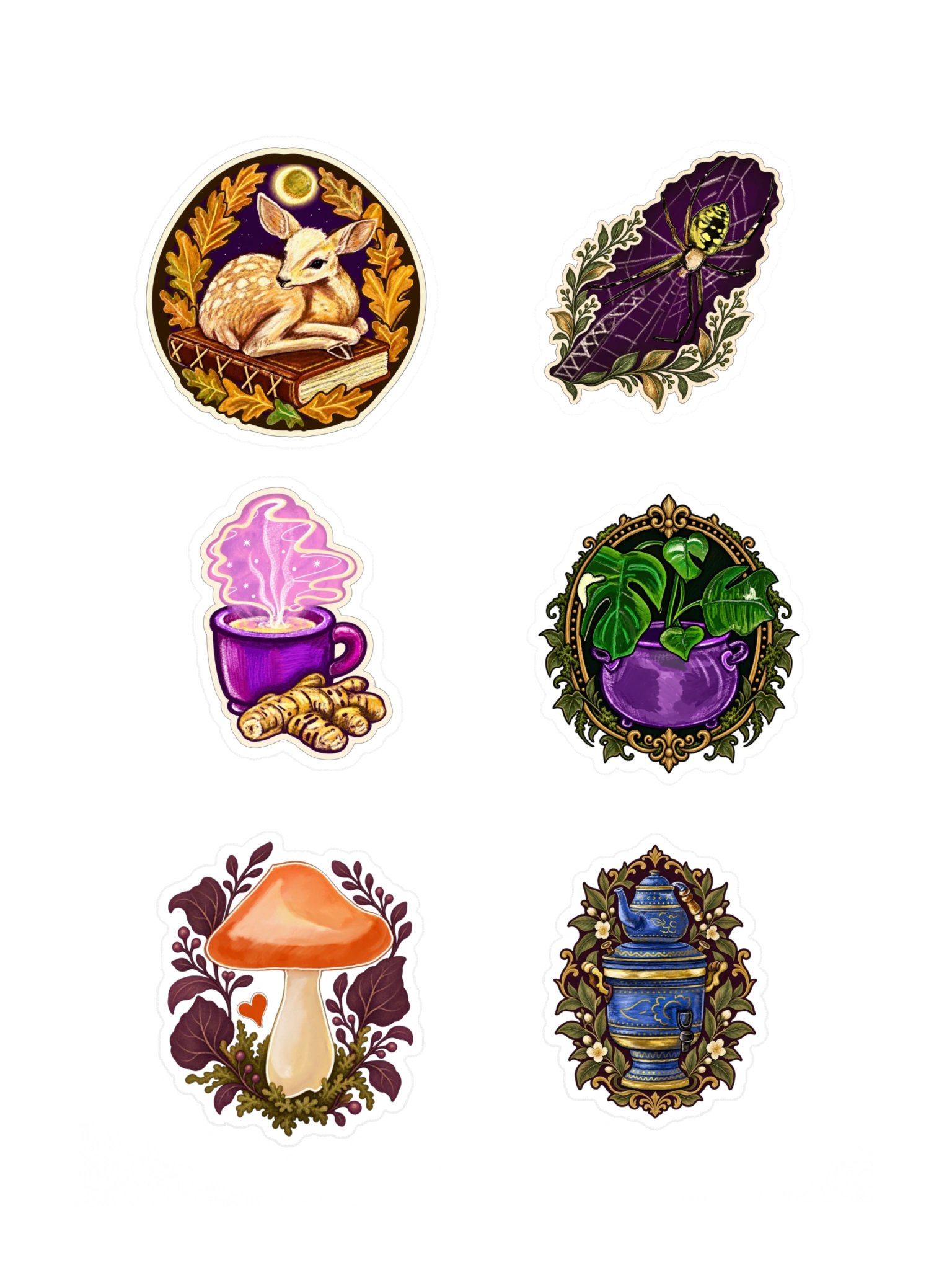 Whimsical Witchy Botanical Sticker Sheet product image (3)
