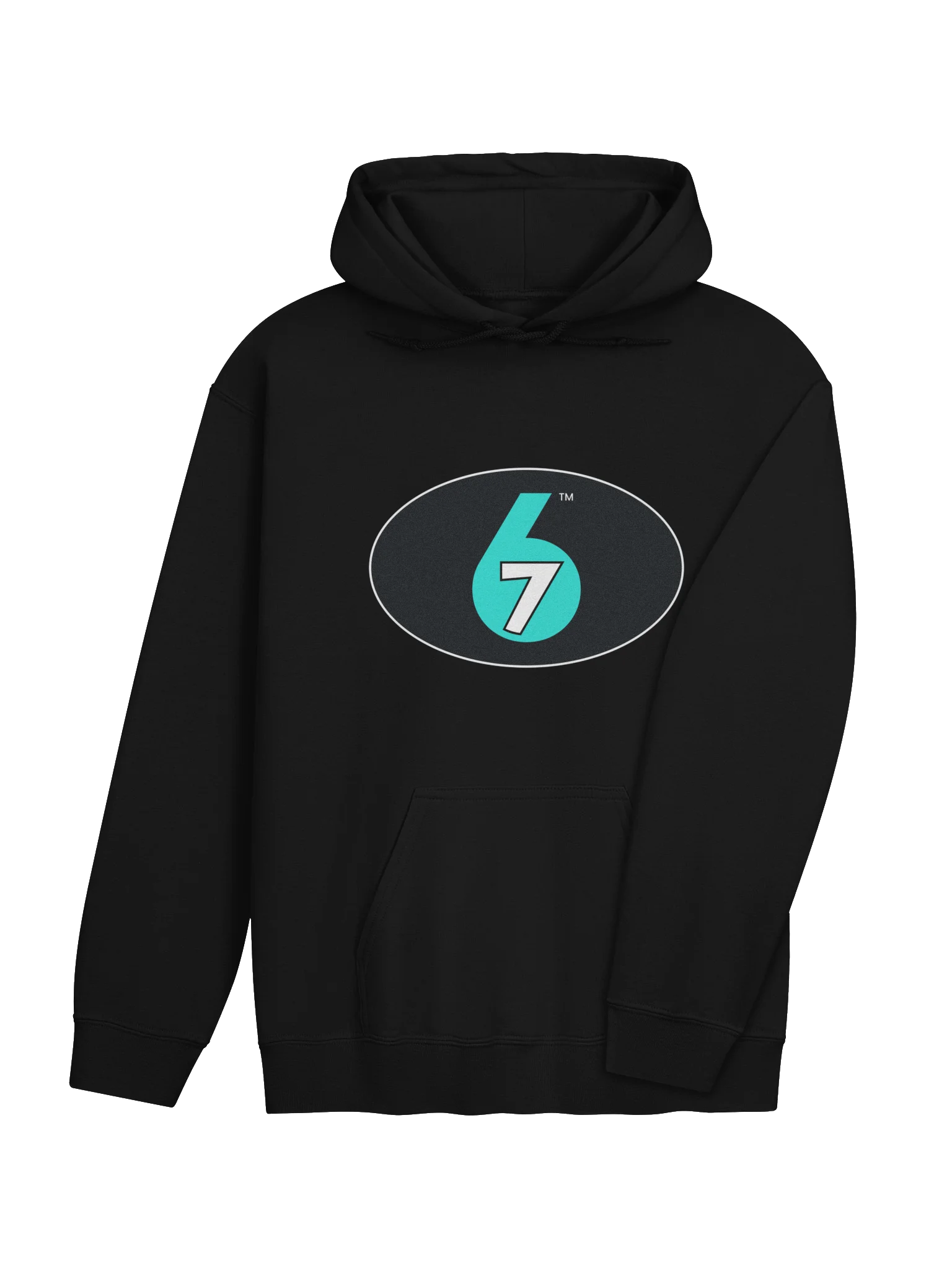 Adult Pullover Hoodie - Black, Logo on front product image (4)