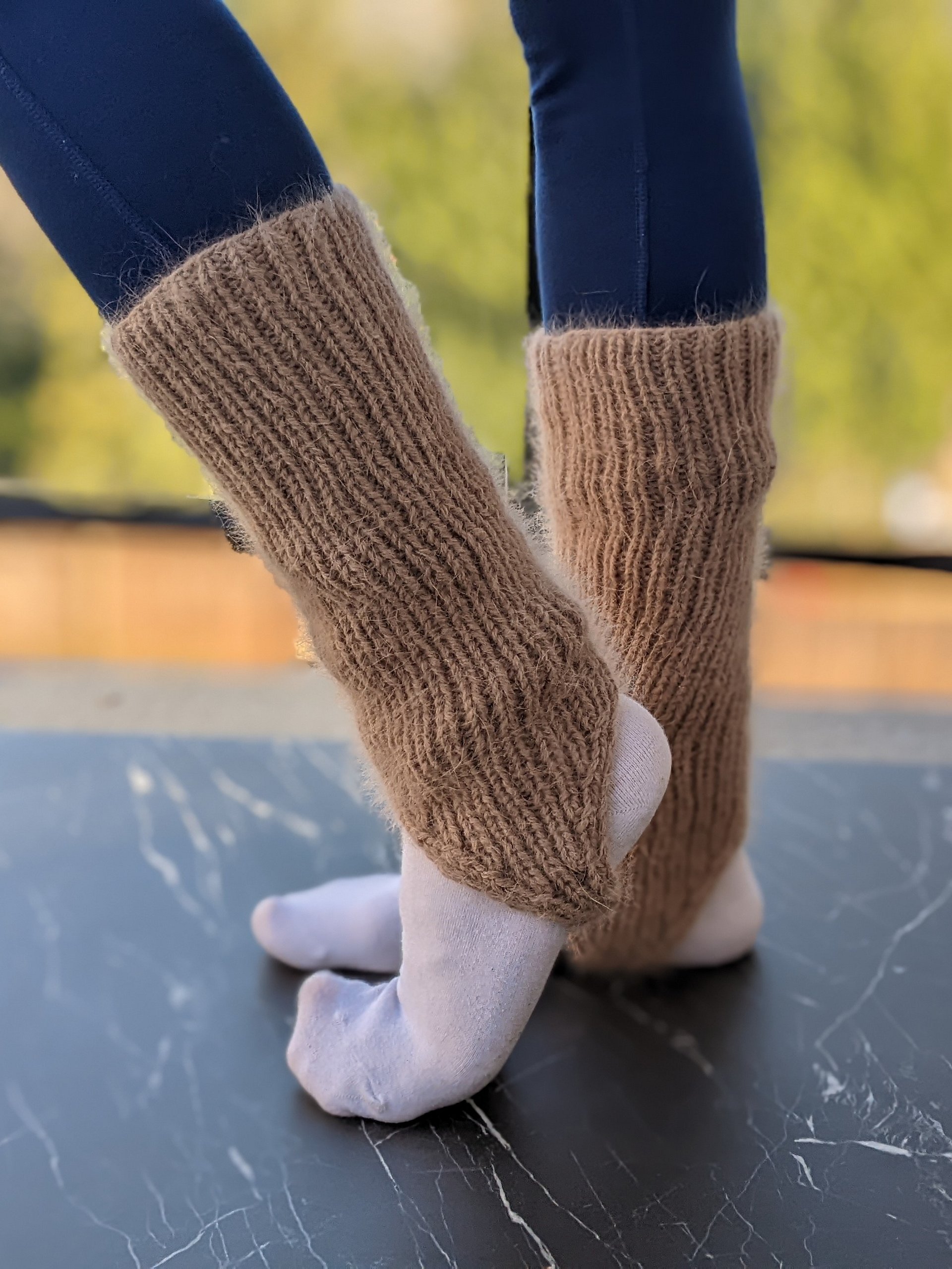 Knit Stirrup Leg Warmers Pattern product image (1)