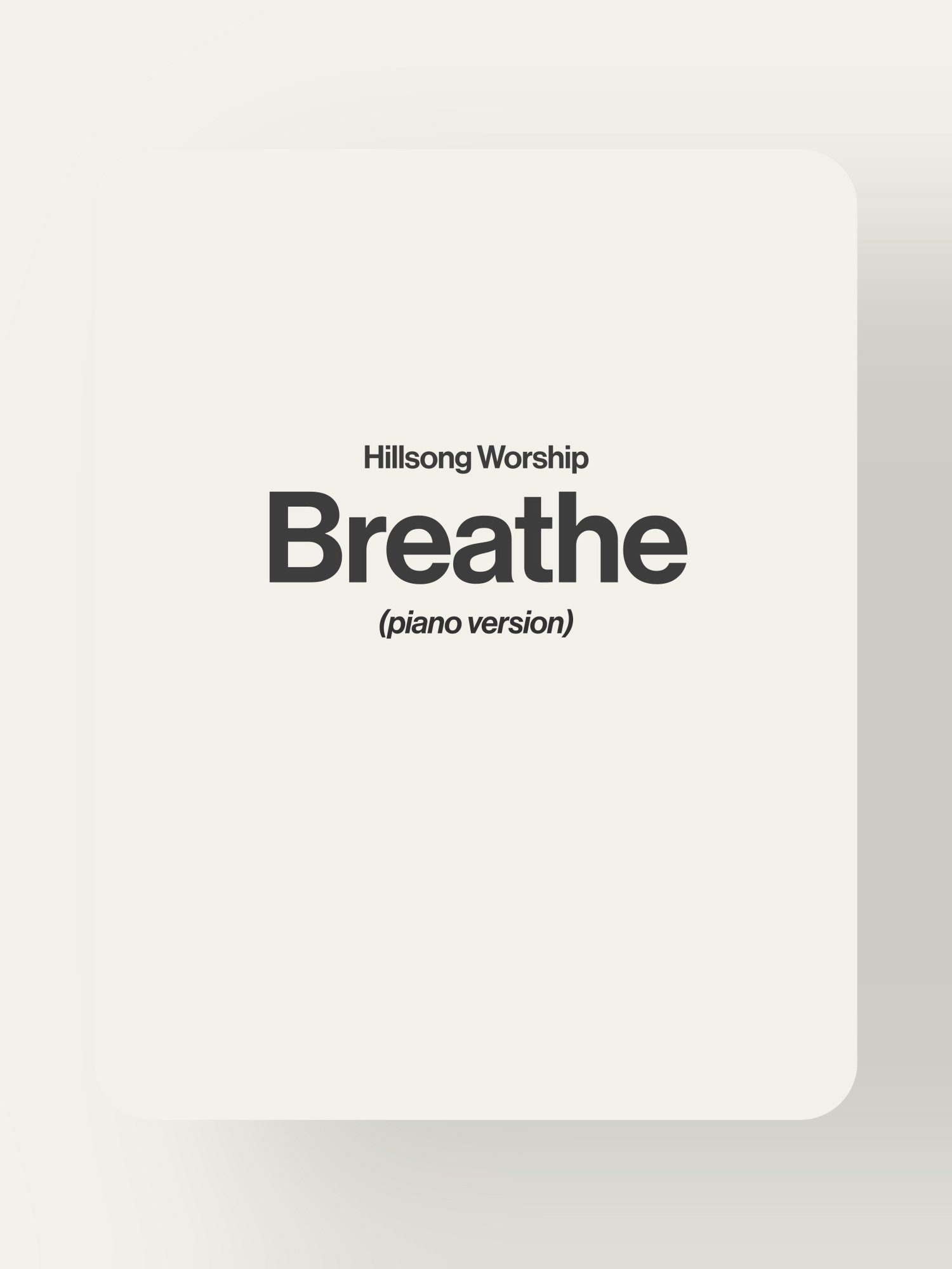 Breathe - Hillsong Worship product image (1)