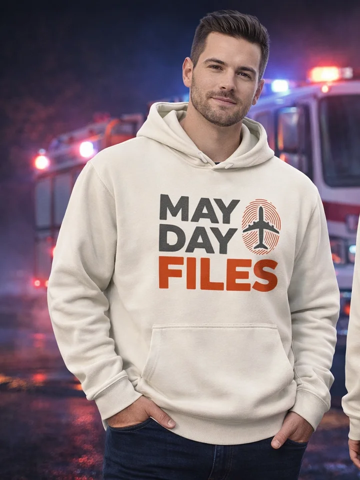 Premium-Unisex-Hoodie von Cotton Heritage mit Front und Back Grauen Investigator Print product image (1)
