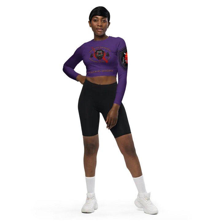 women oni crop top long sleeve (PURPLE) product image (1)