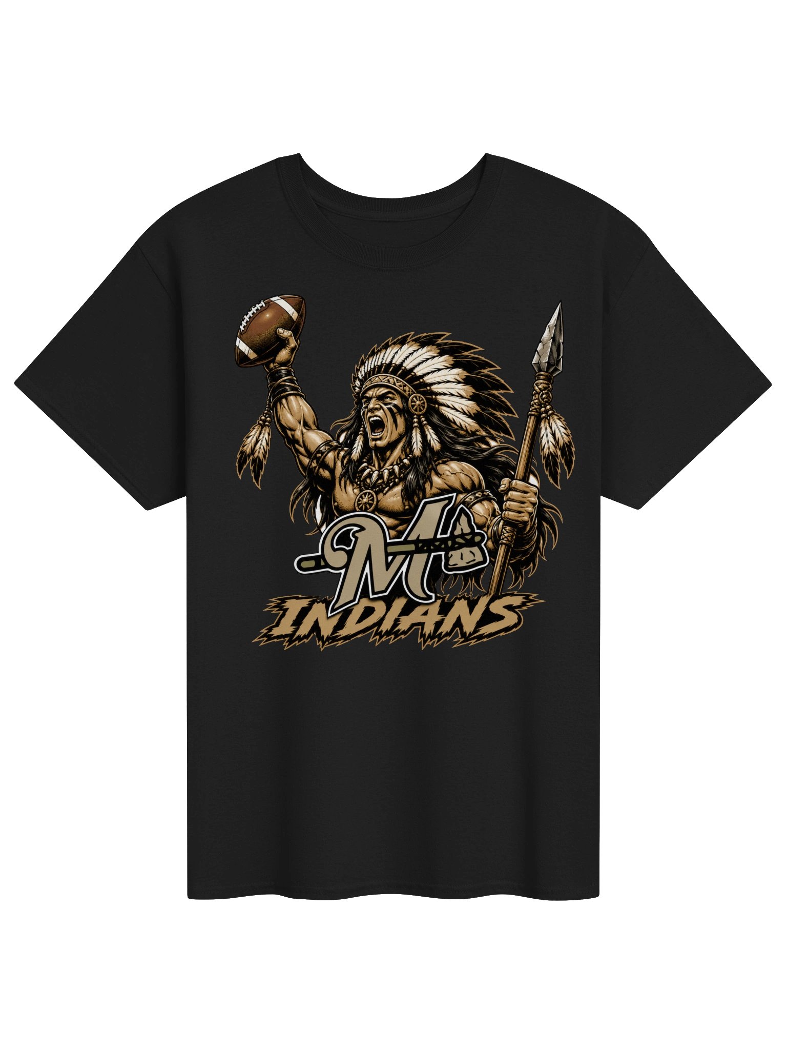 Marietta Football Yell. Gildan 5000 Heavy weight Tee product image (5)
