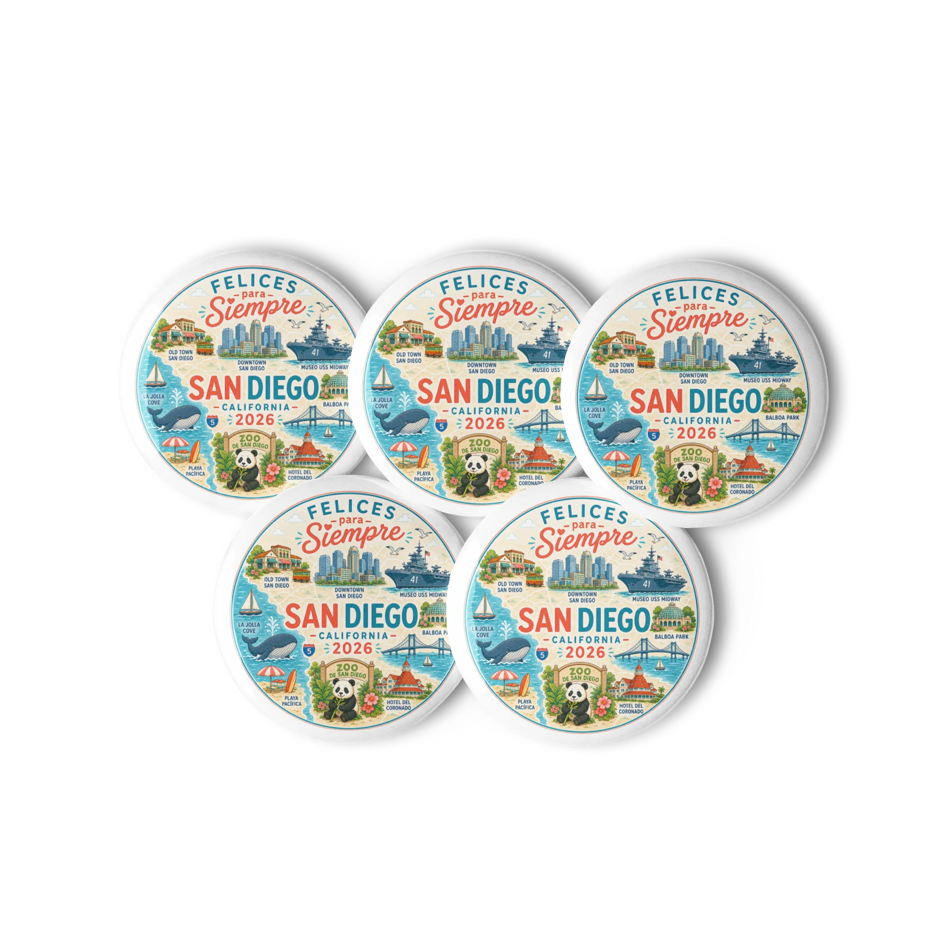 Felices para Siempre Int’l Convention San Diego California Landmarks Pin product image (1)
