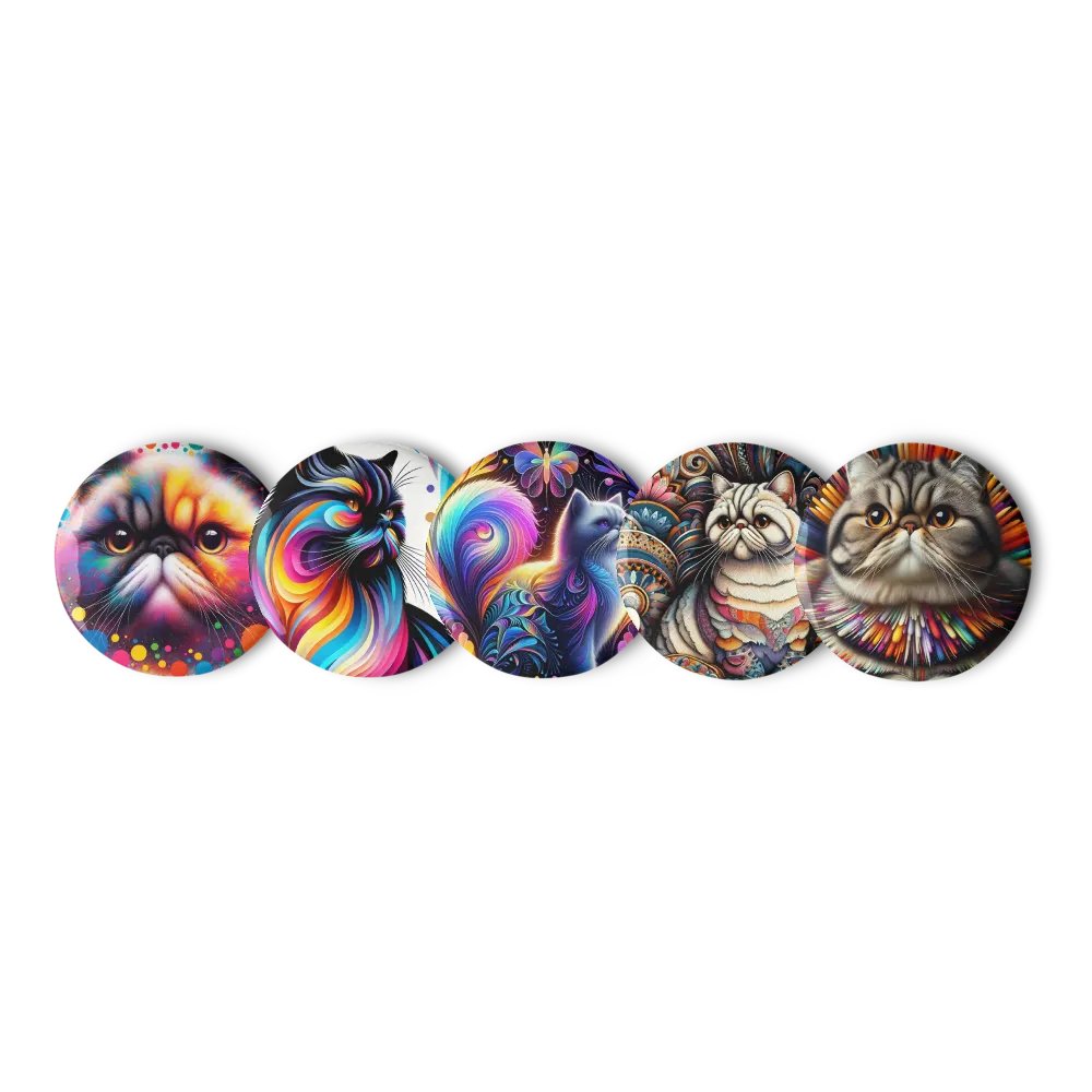 Set of Pin Buttons: Exotic Shorthair product image (5)