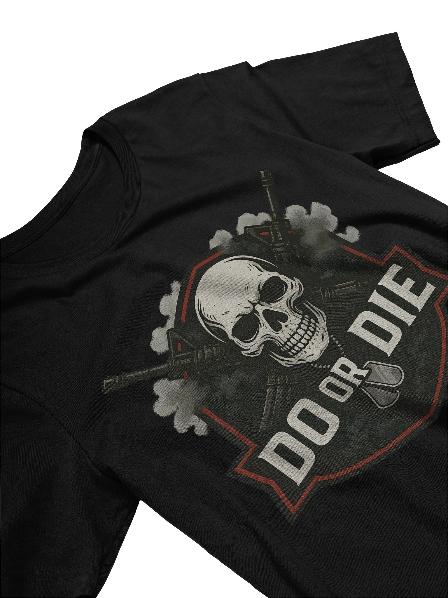 Intense Skull and Rifles Graphic T-Shirt product image (26)