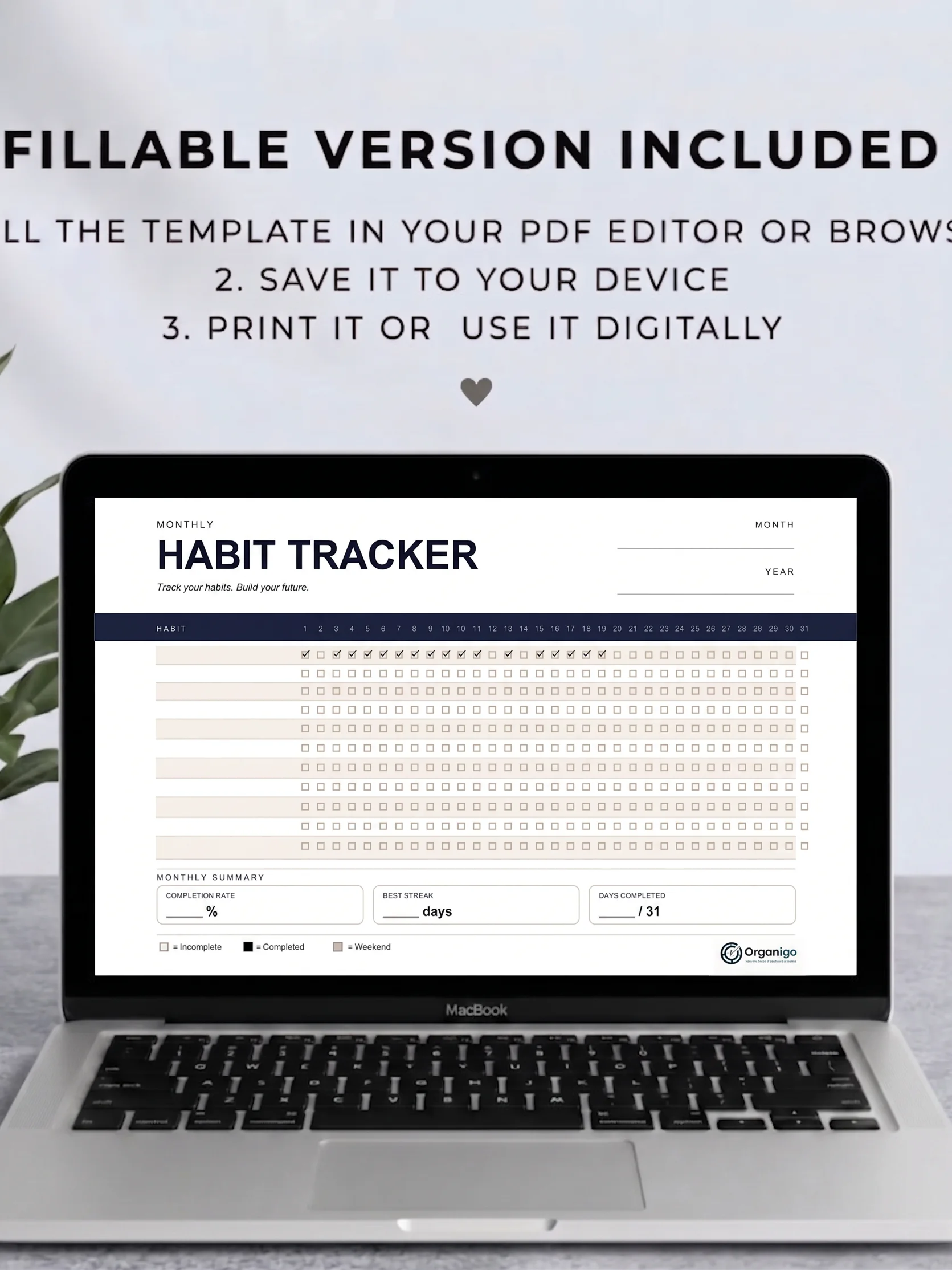 Most habit trackers fail you on day 4. This one's designed around that. product image (2)
