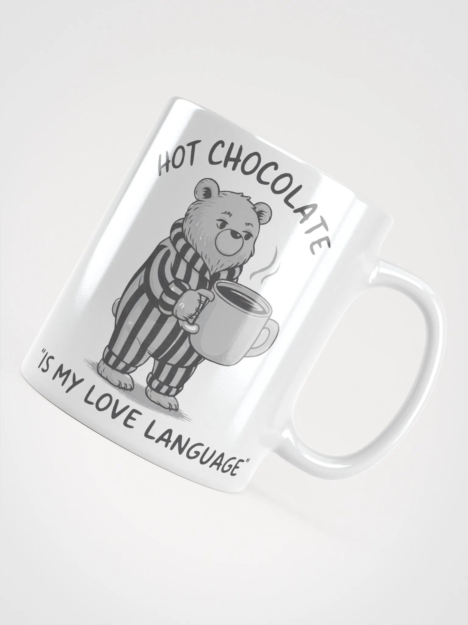 Bear Hot Chocolate Love Language Glossy Mug product image (11)