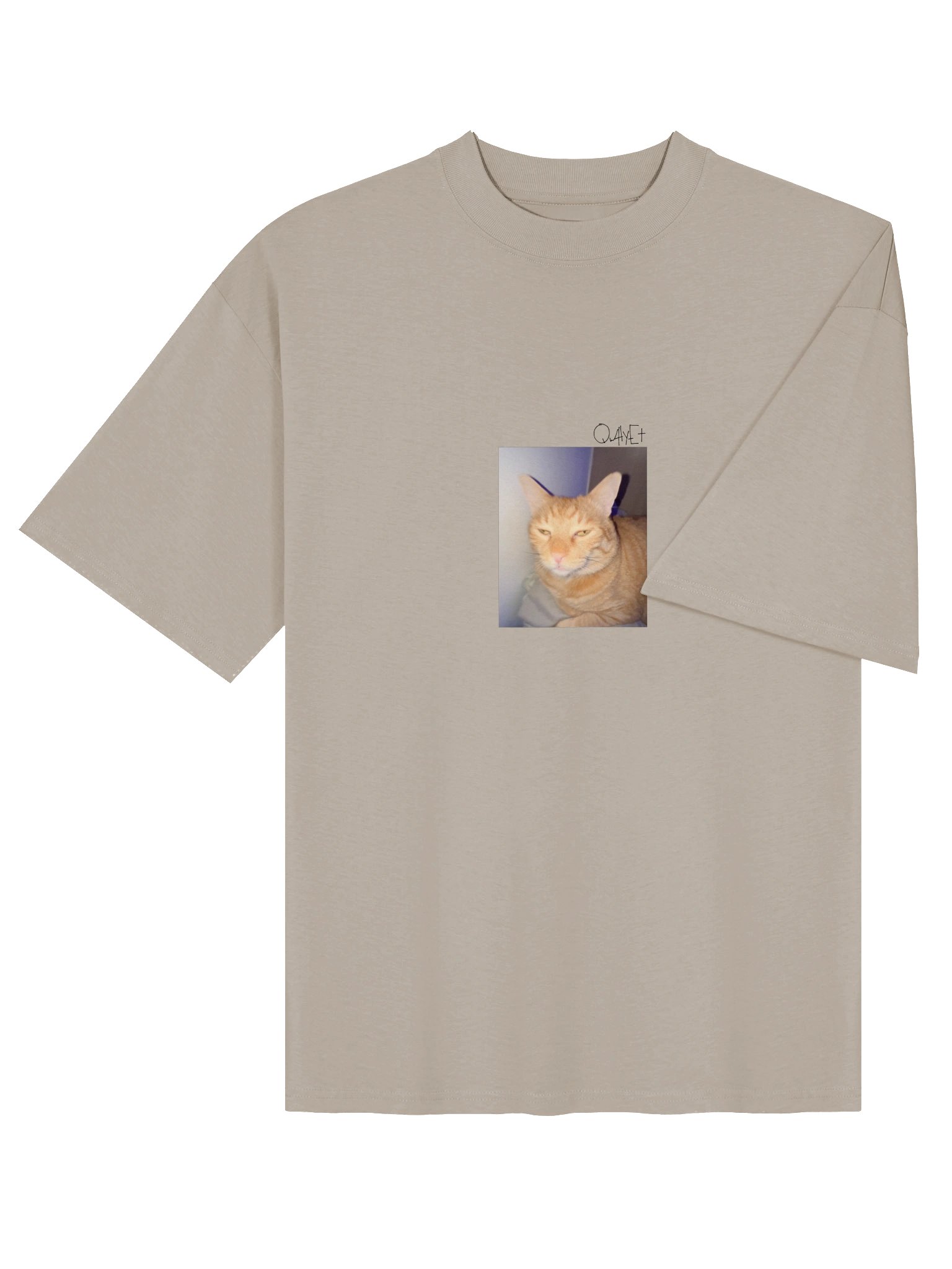 QWHYET LITTY KITTY Oversized Tee (BLACK LOGO) product image (4)