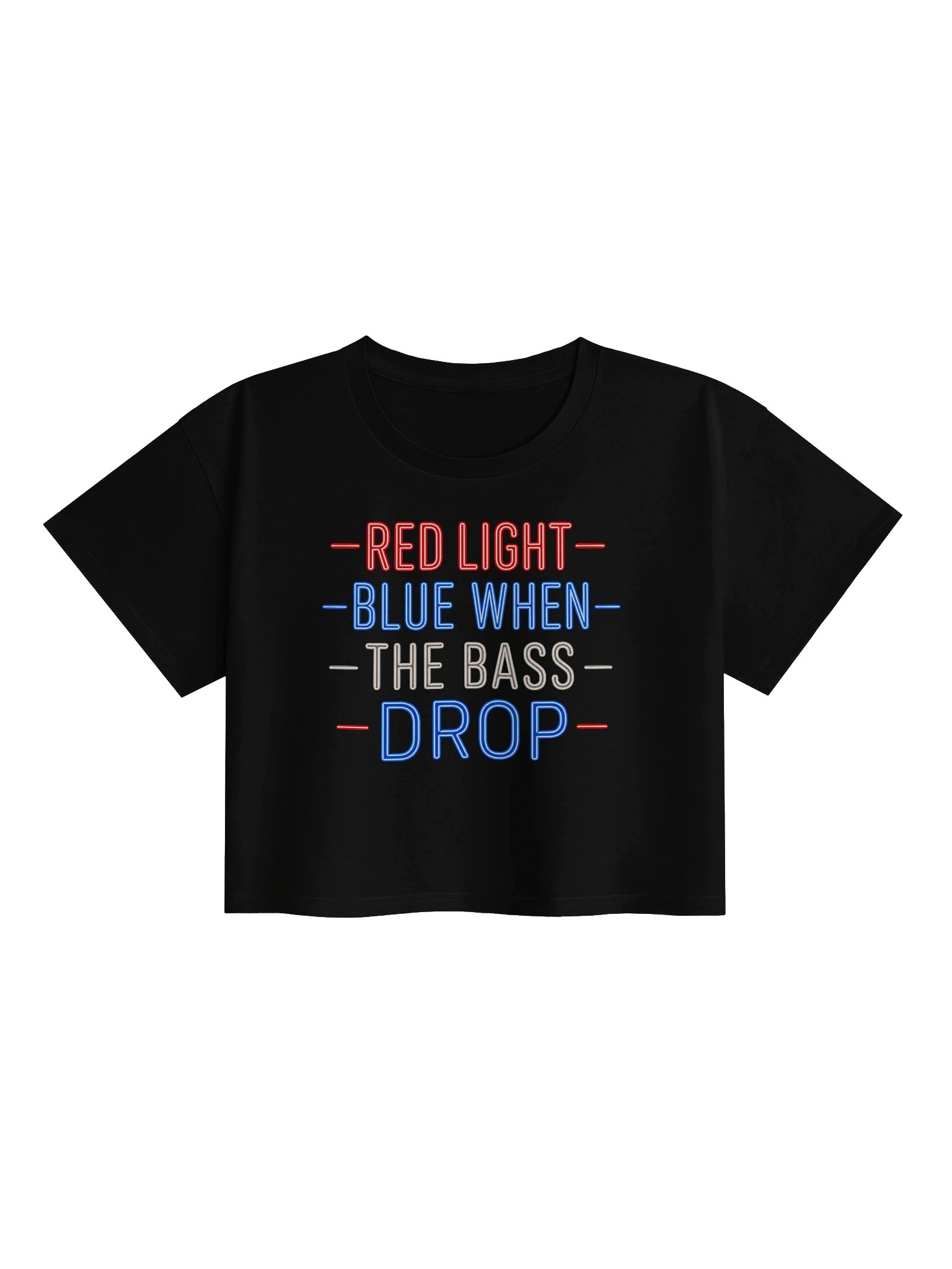 Red Light & Blue Bass Drop Crop Top product image (4)