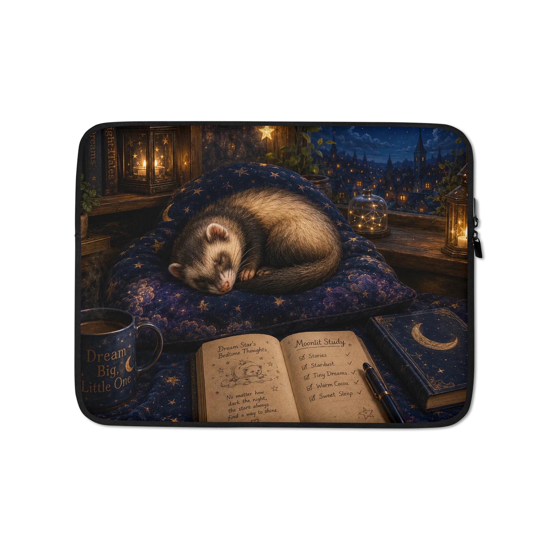 Dream Star's Moonlit Study Laptop Sleeve product image (2)