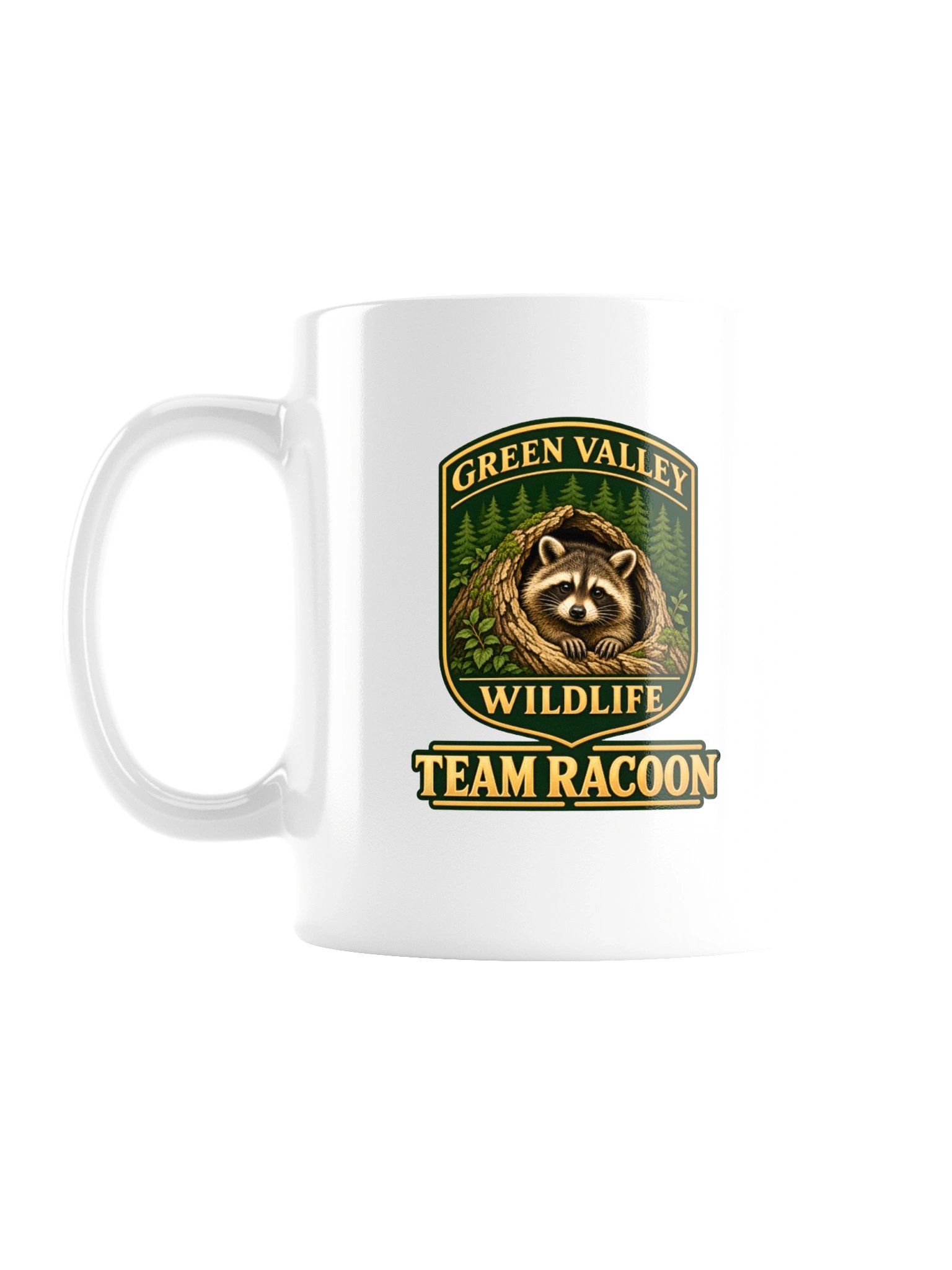 The Green Valley Wildlife – Team Racoon Coffee Mug product image (2)