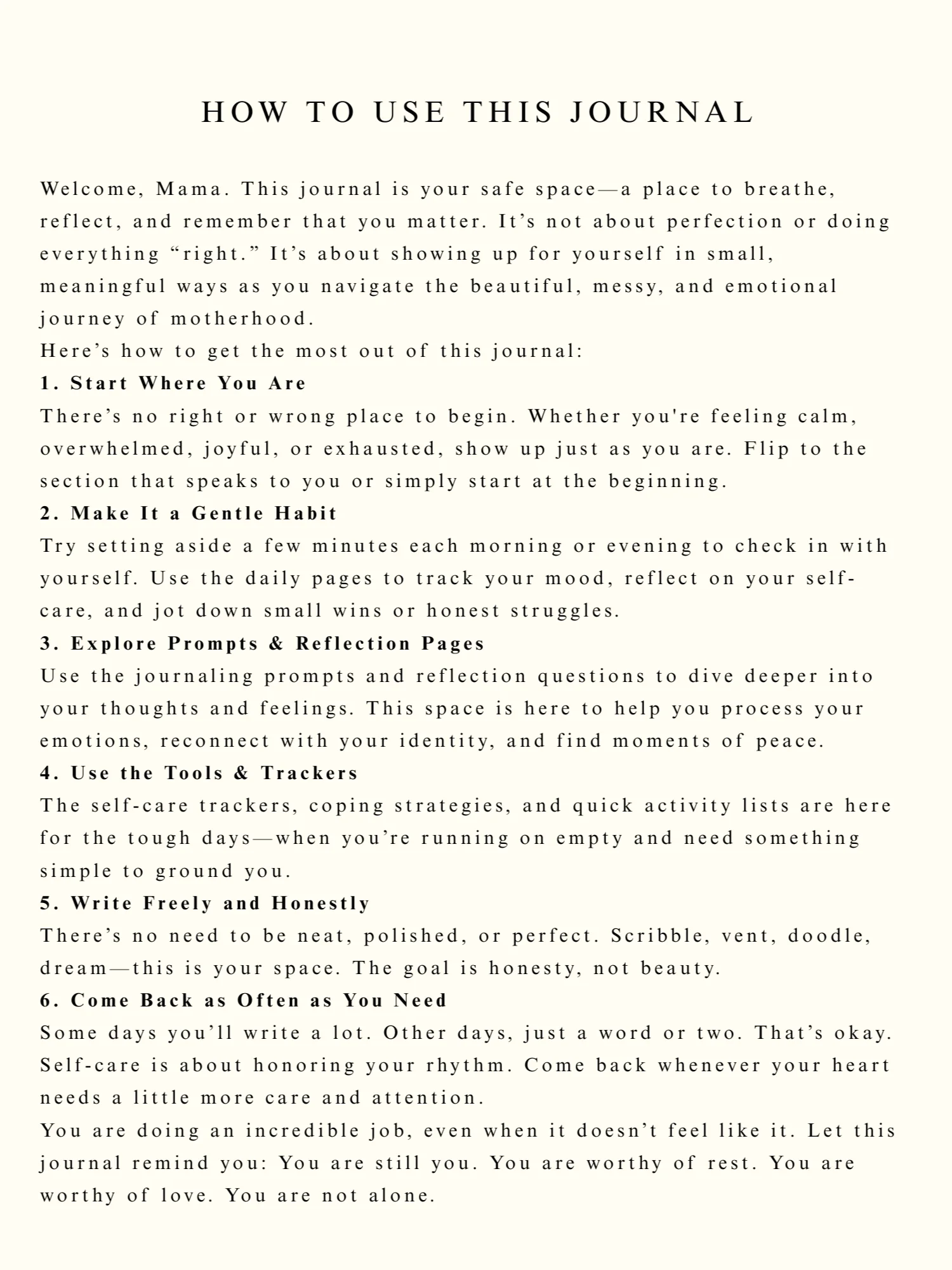 Nurturing You: A Self-Care Journal for New Moms product image (3)