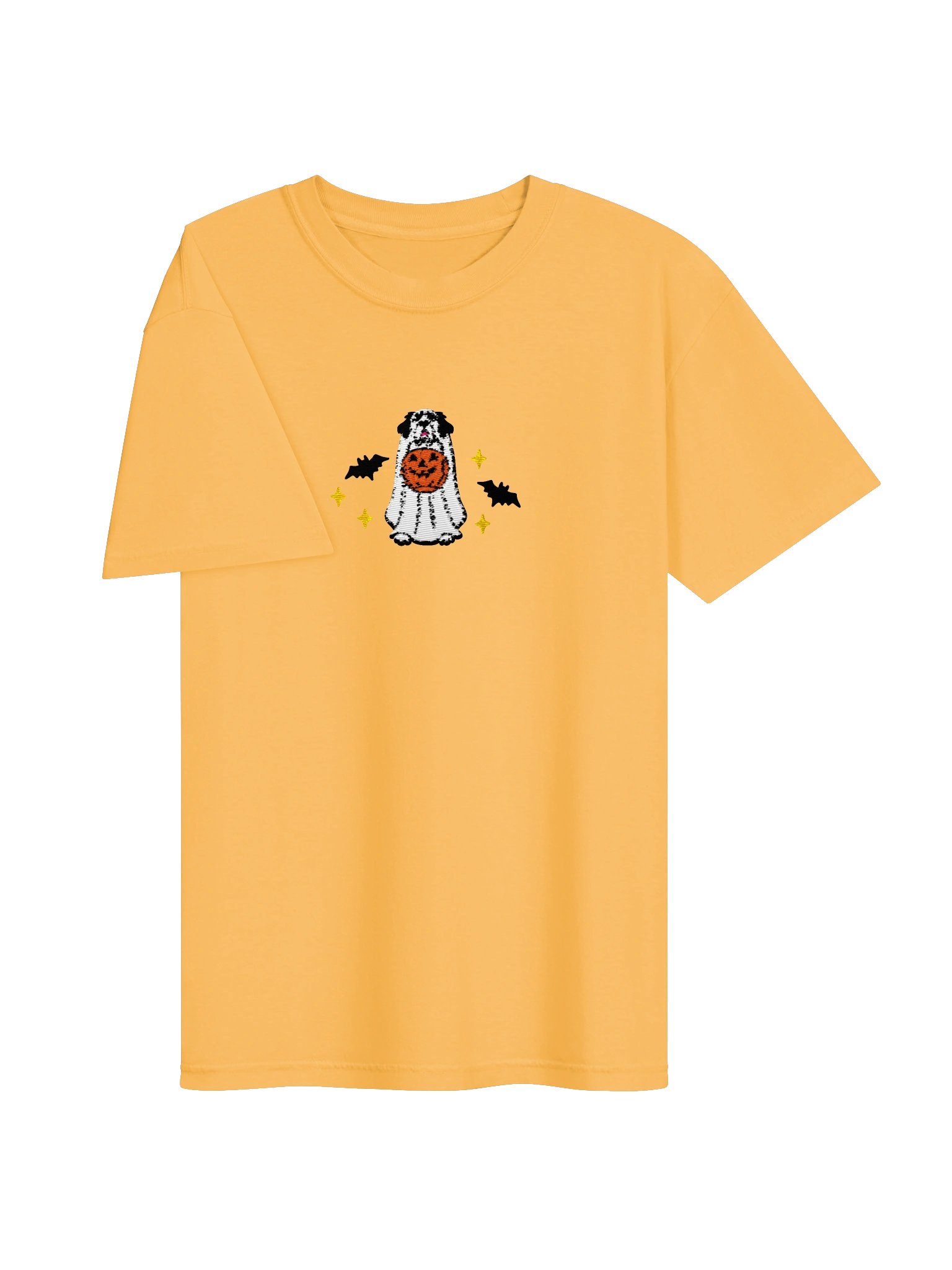 Halloween Newfoundland(Black & White) Embroidered T-Shirt product image (35)