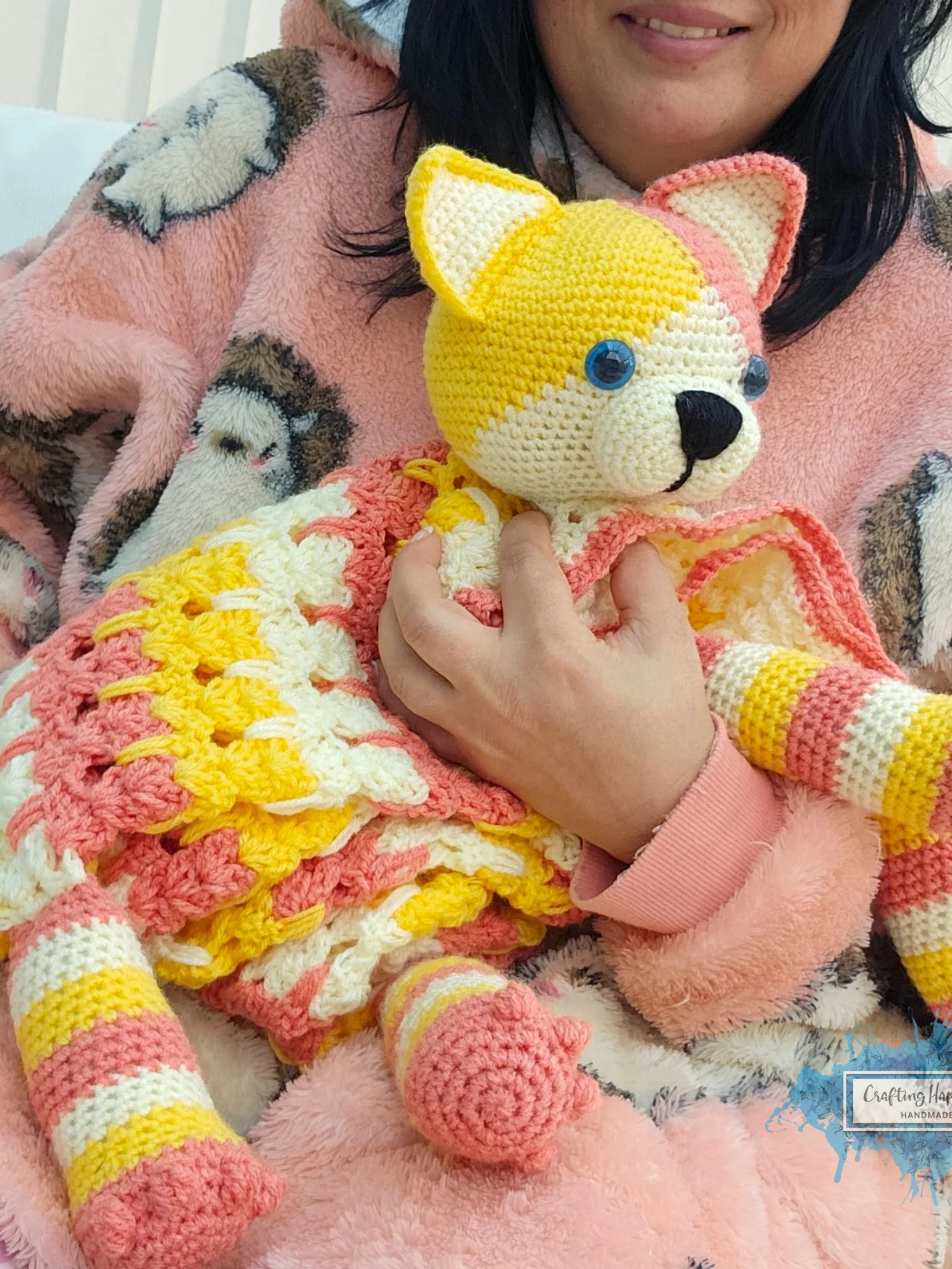 Calico Cat Crochet Baby Blanket PATTERN | Amigurumi Toy, Stroller Throw (PDF Pattern) product image (4)