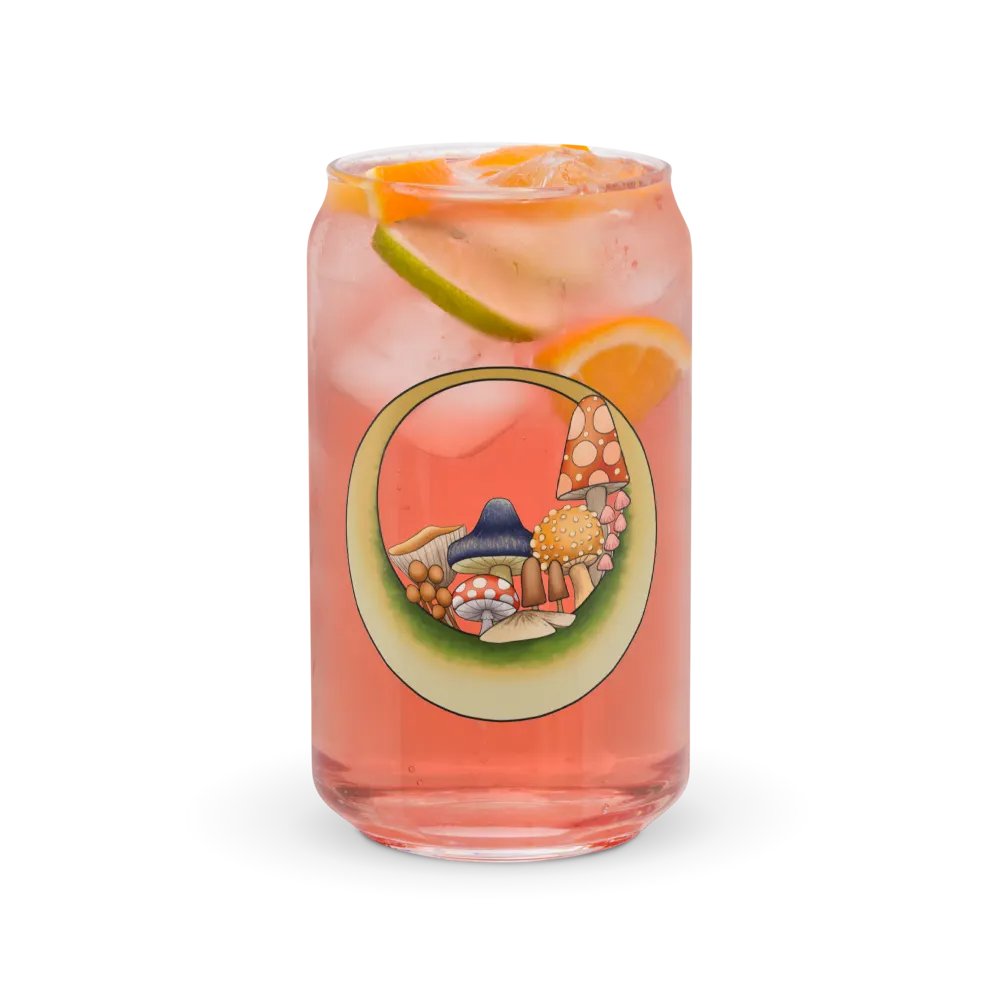Moonie Shrooms 16 oz glass with or without lid/straw product image (6)