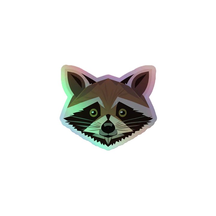 Raccoon the holographic sticker product image (1)