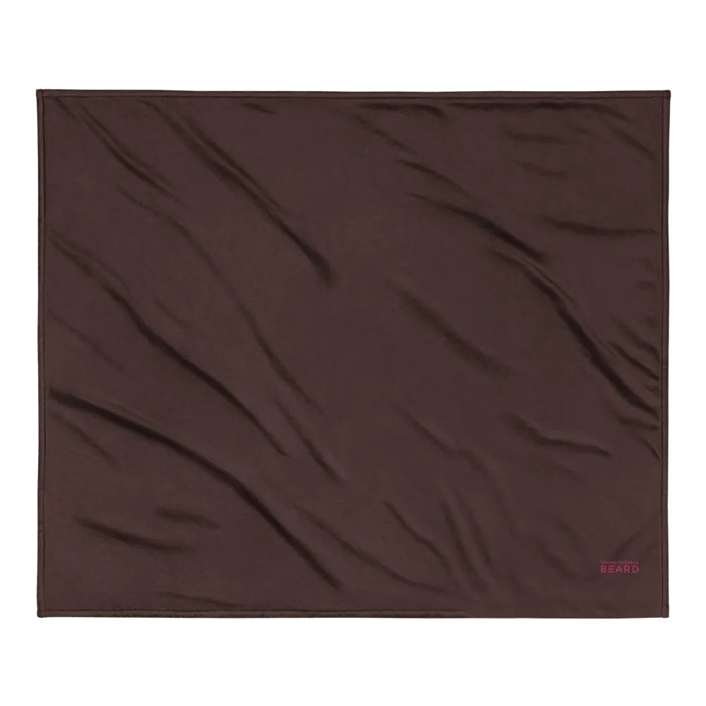 Nacho Average Beard Embroider Sherpa Blanket (Brown/ Flamingo) product image (2)