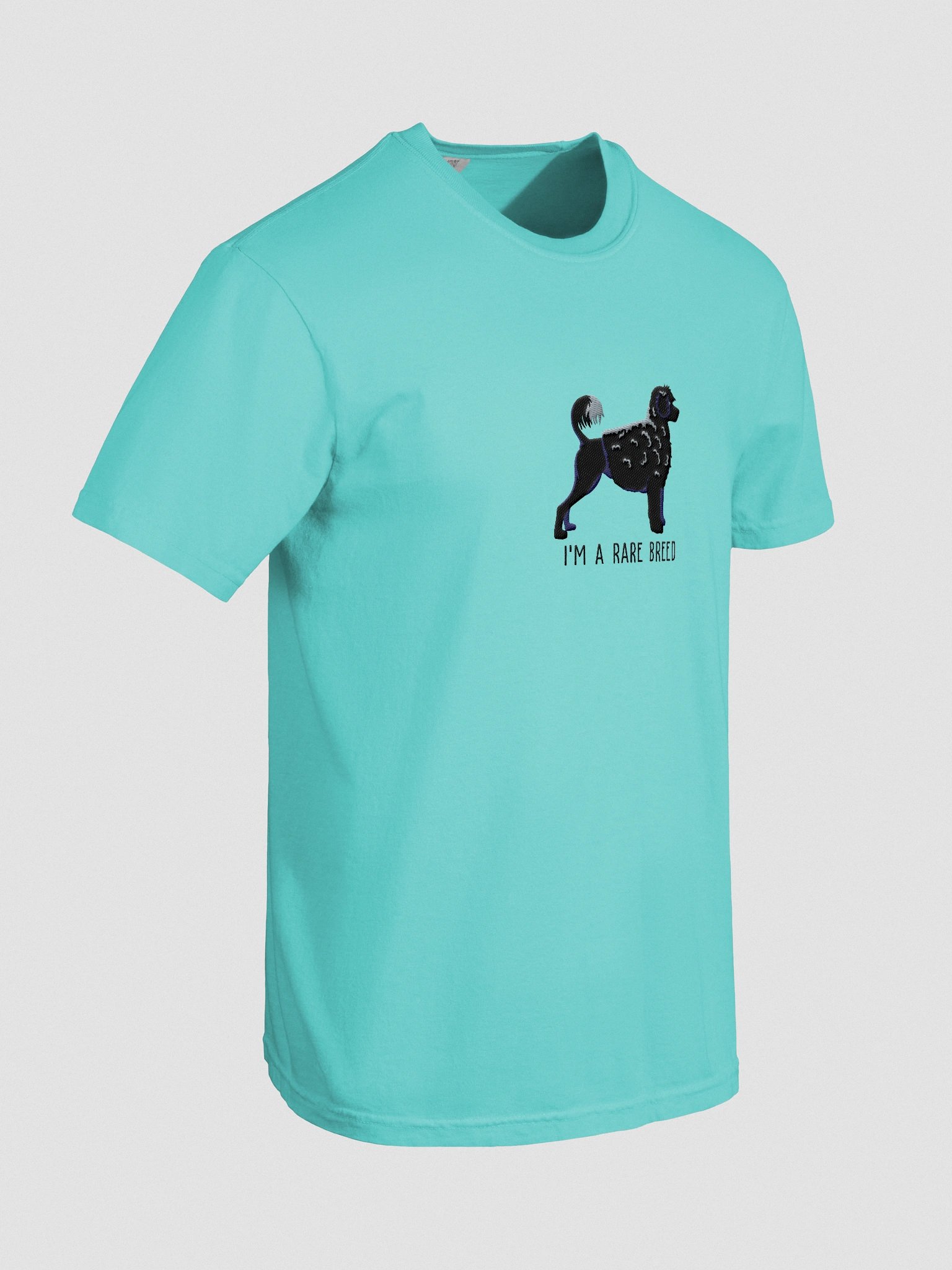 I'm a Rare Breed T-Shirt(Embroidered) of a Portuguese Water Dog(Black) product image (11)
