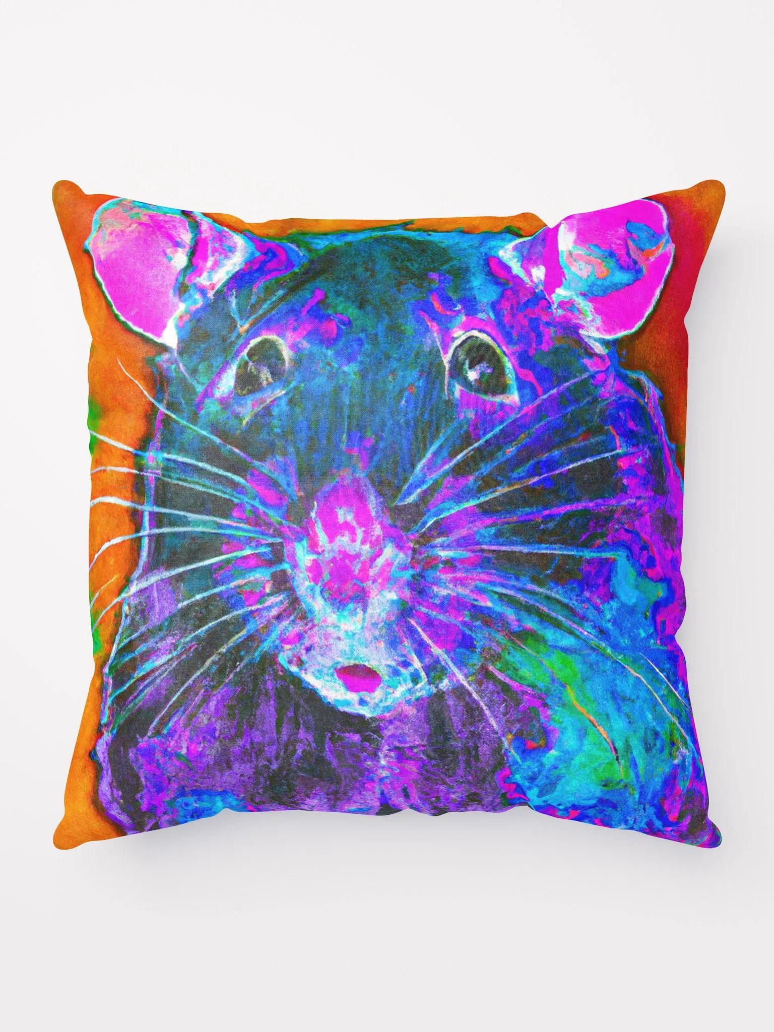 arty rat throw pillow product image (1)