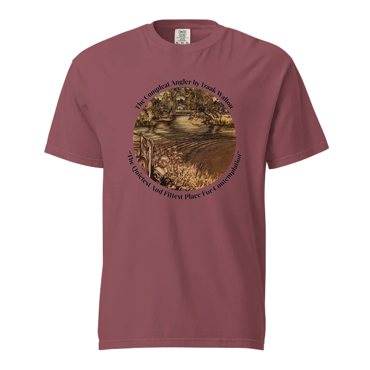Izaak Walton’s "The Compleat Angler" Quietest and Fittest Place Vintage T-Shirt – Arthur Rackham Heritage Fishing T-Shirt product image (5)