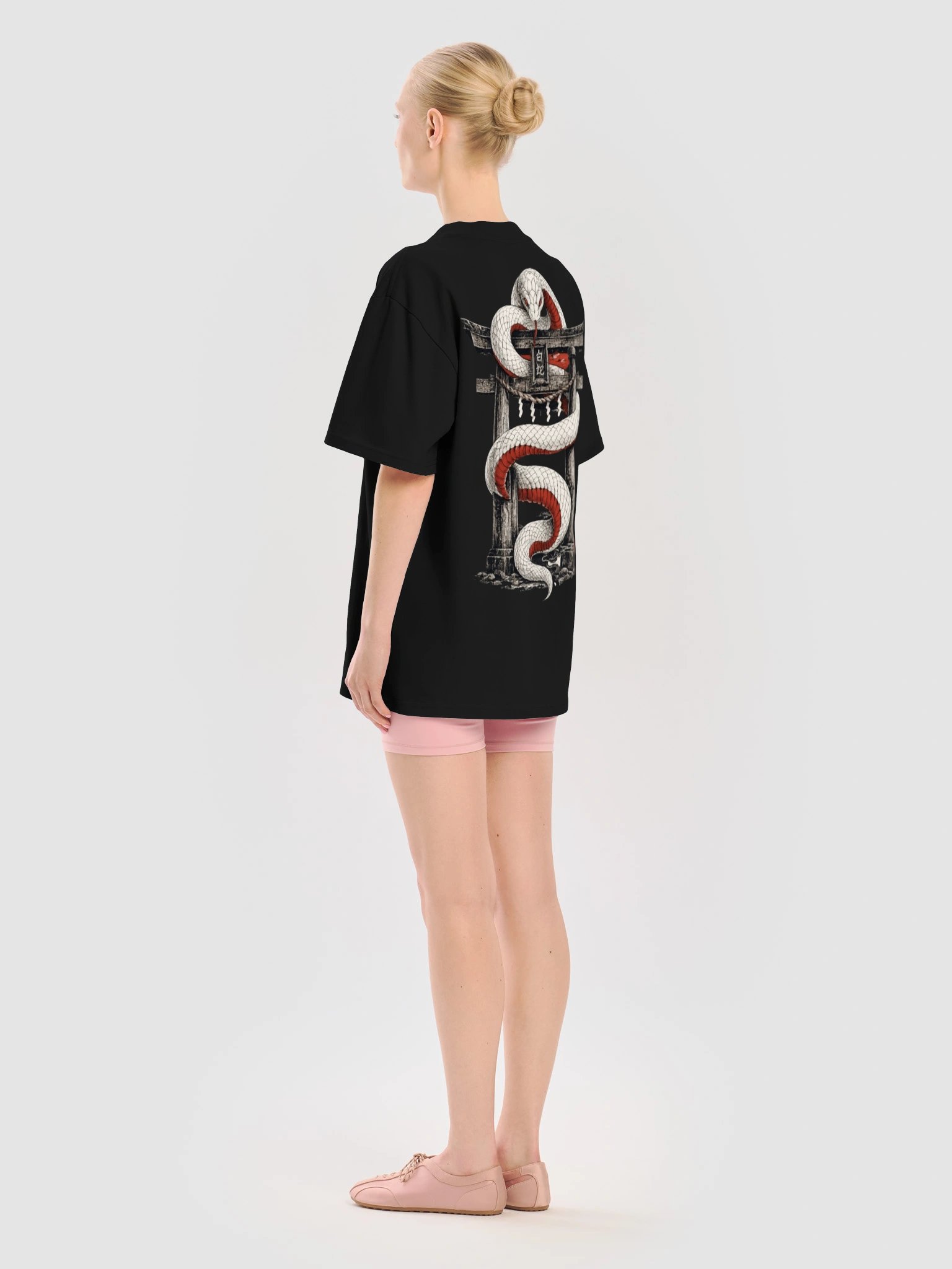 White Snake – Japanese Yokai Oversized Graphic T-Shirt | Japanese Folklore Streetwear product image (10)