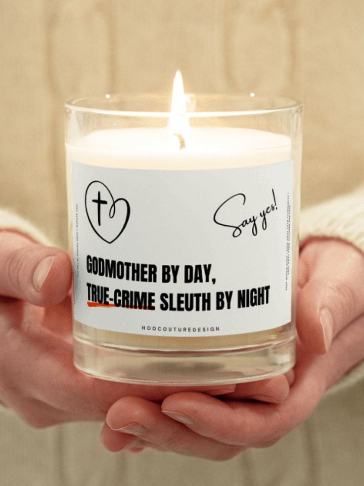 Funny gift for a godmother - Godmother by day - Soy wax vegan candle product image (1)
