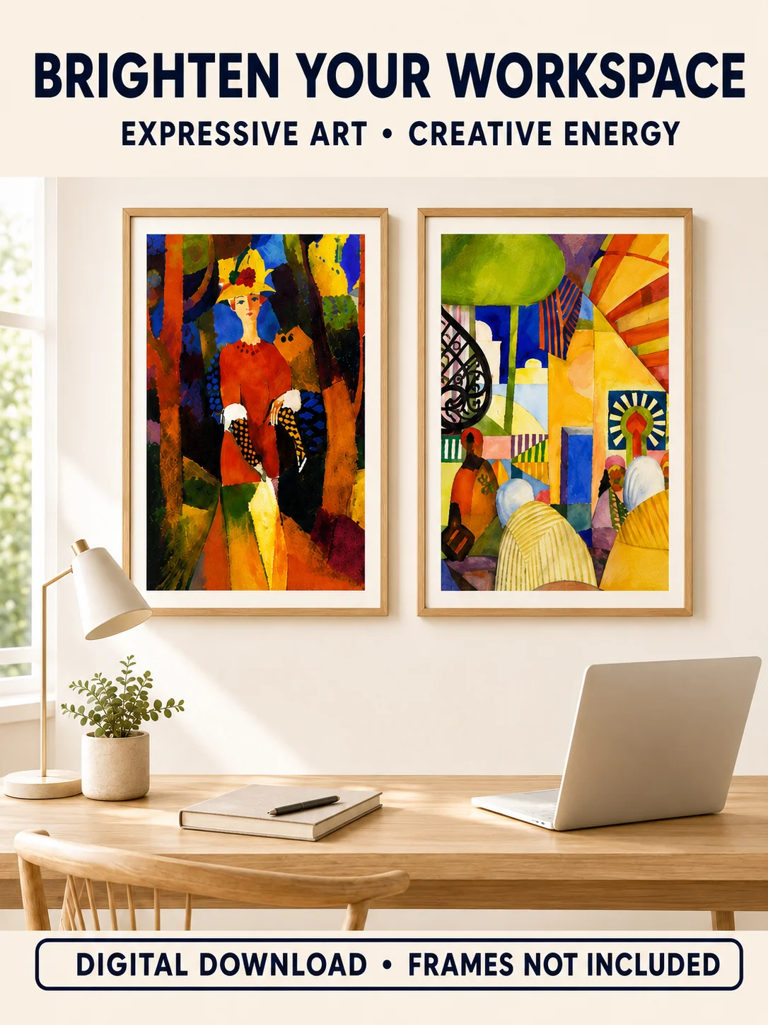 125 August Macke Inspired Art Prints, Colorful Expressionist Wall Art Bundle product image (6)