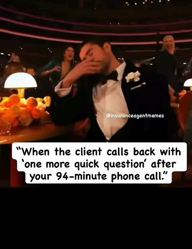 Client so hypothetically speaking…. #insuranceagentproblems #insurancememes #sales #insurance