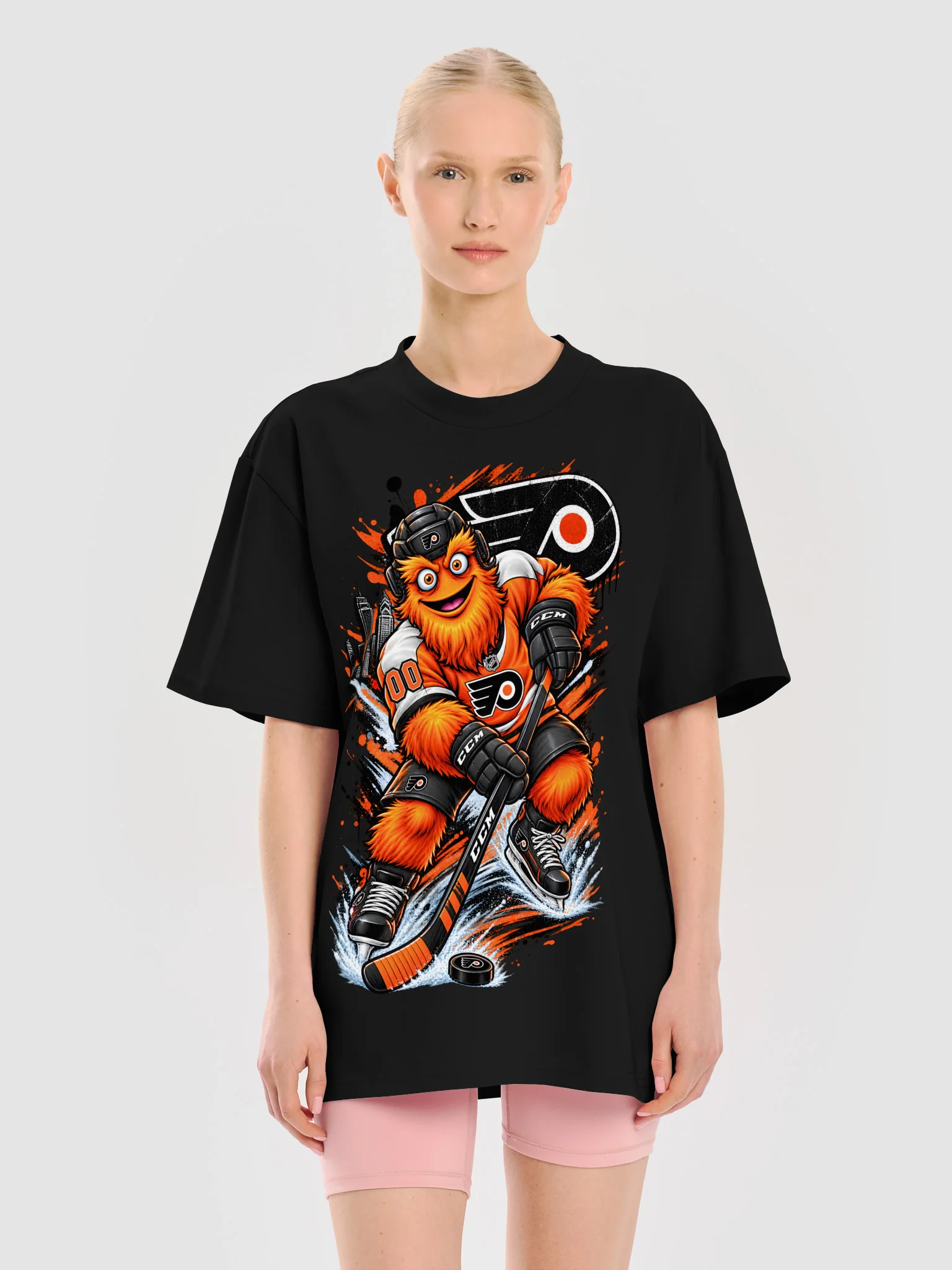 Flyers Mascot Hockey Splash Tee product image (18)