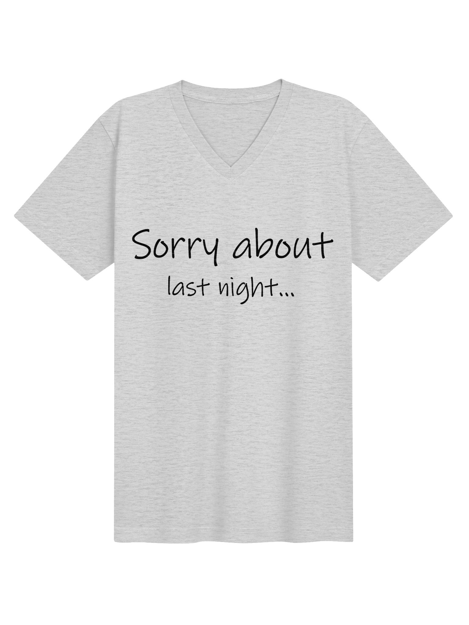 Sorry About Last Night V-Neck Tee Lt. product image (2)