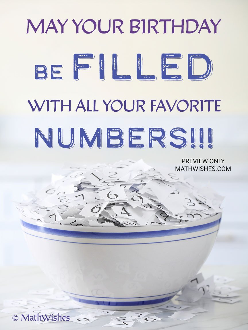 Math Birthday Card - Filled With Numbers product image (1)