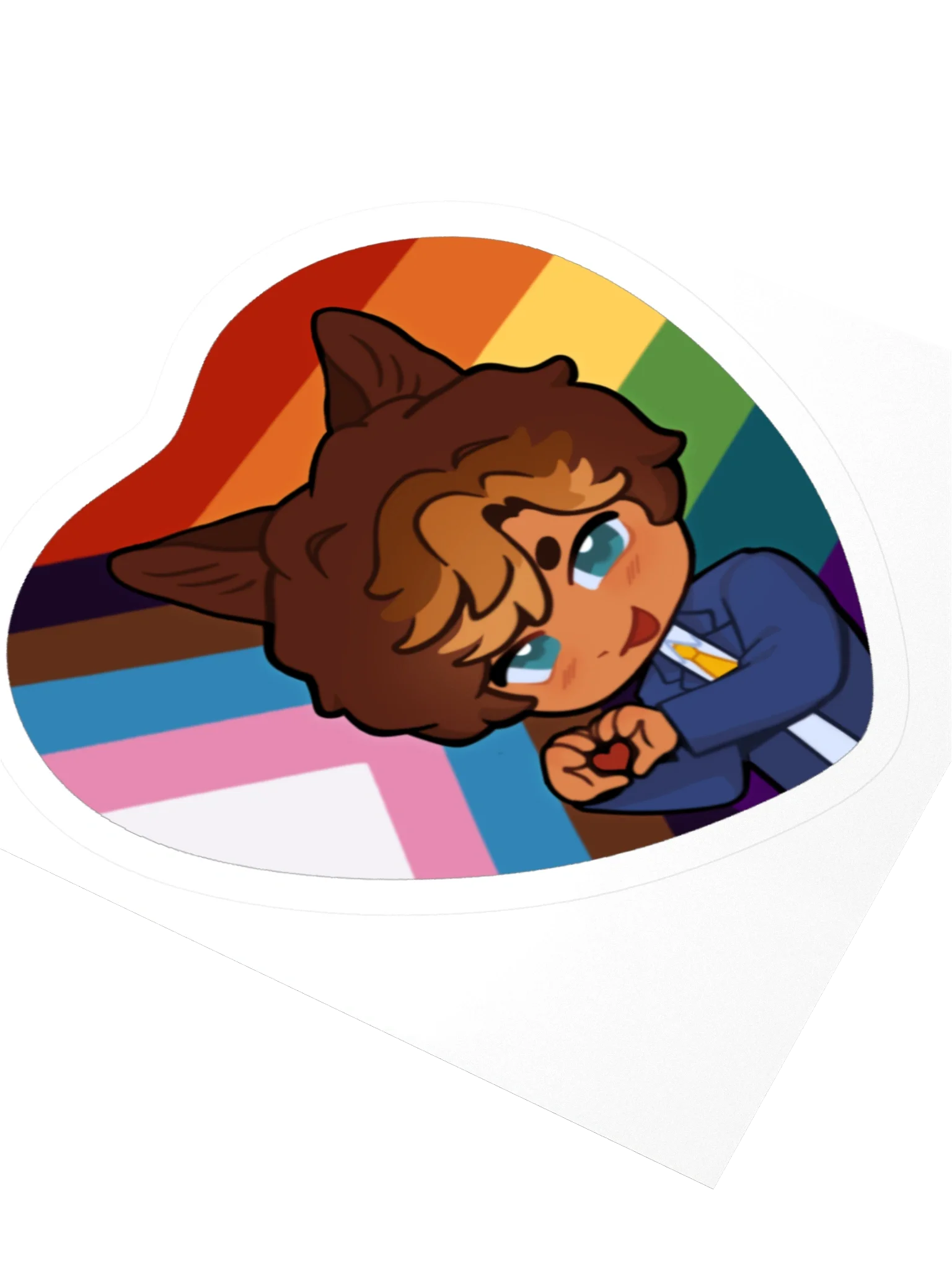 Scorpio PRIDE Heart Sticker