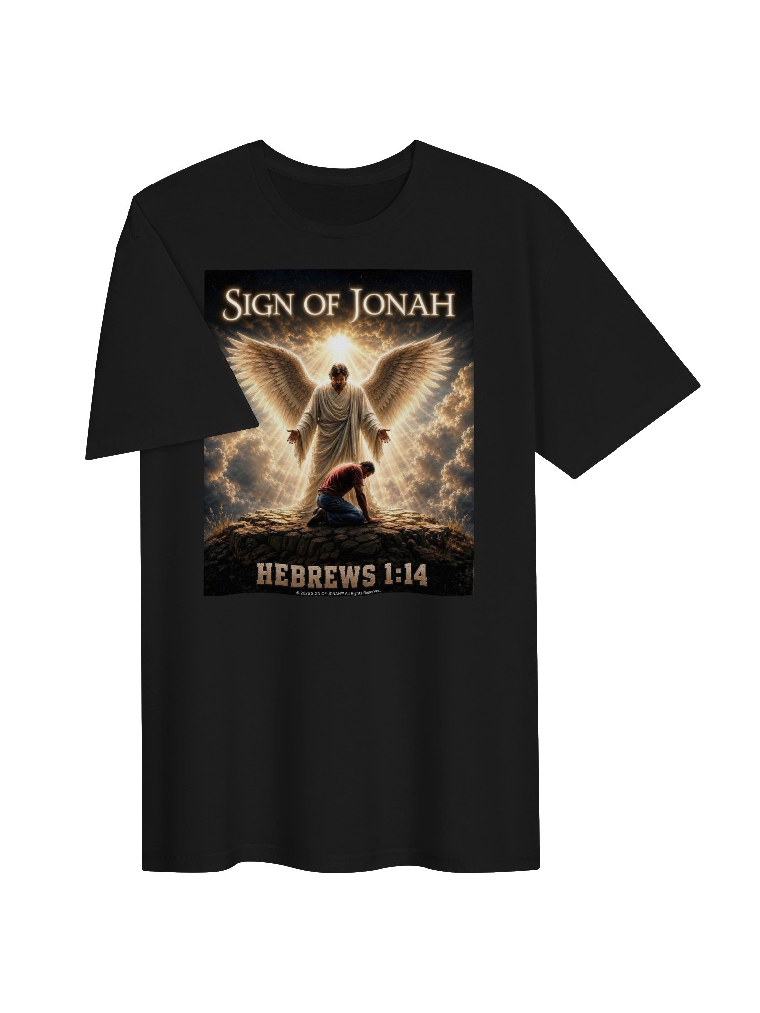 Sign Of Jonah™ Band T Shirt (Hebrews 1:14) product image (6)