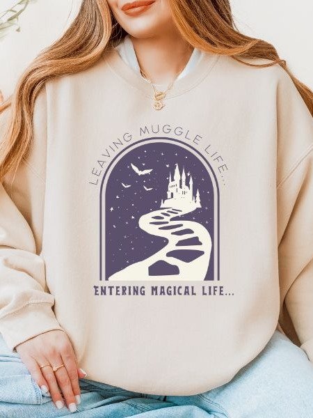 Magical Life Retro Minimalist Fall Sweatshirt product image (1)