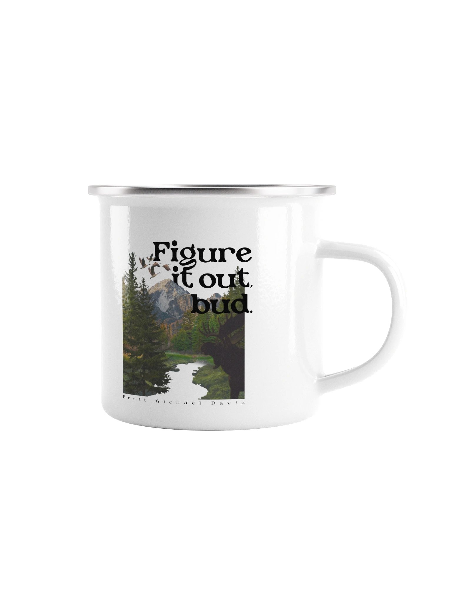Figure It Out Enamel Camping Mug product image (1)