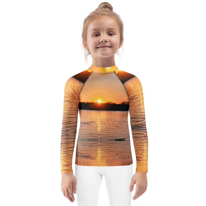 Sunset Glow Kids Rash Guard product image (1)