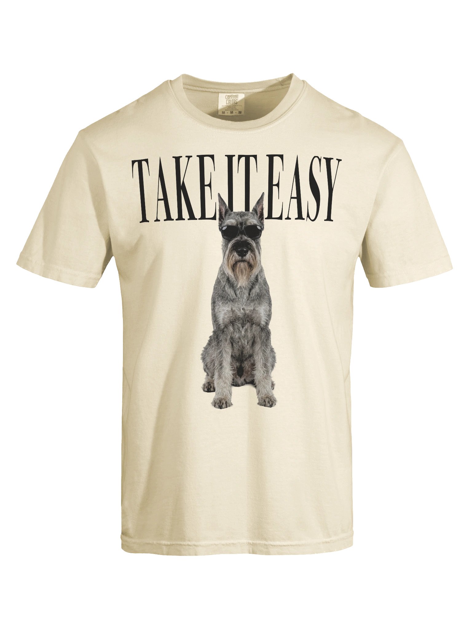 Take It Easy '90s Pop Vintage-Style T-Shirt for Standard Schnauzer(Salt & Pepper, Cropped Ears) Owner product image (10)