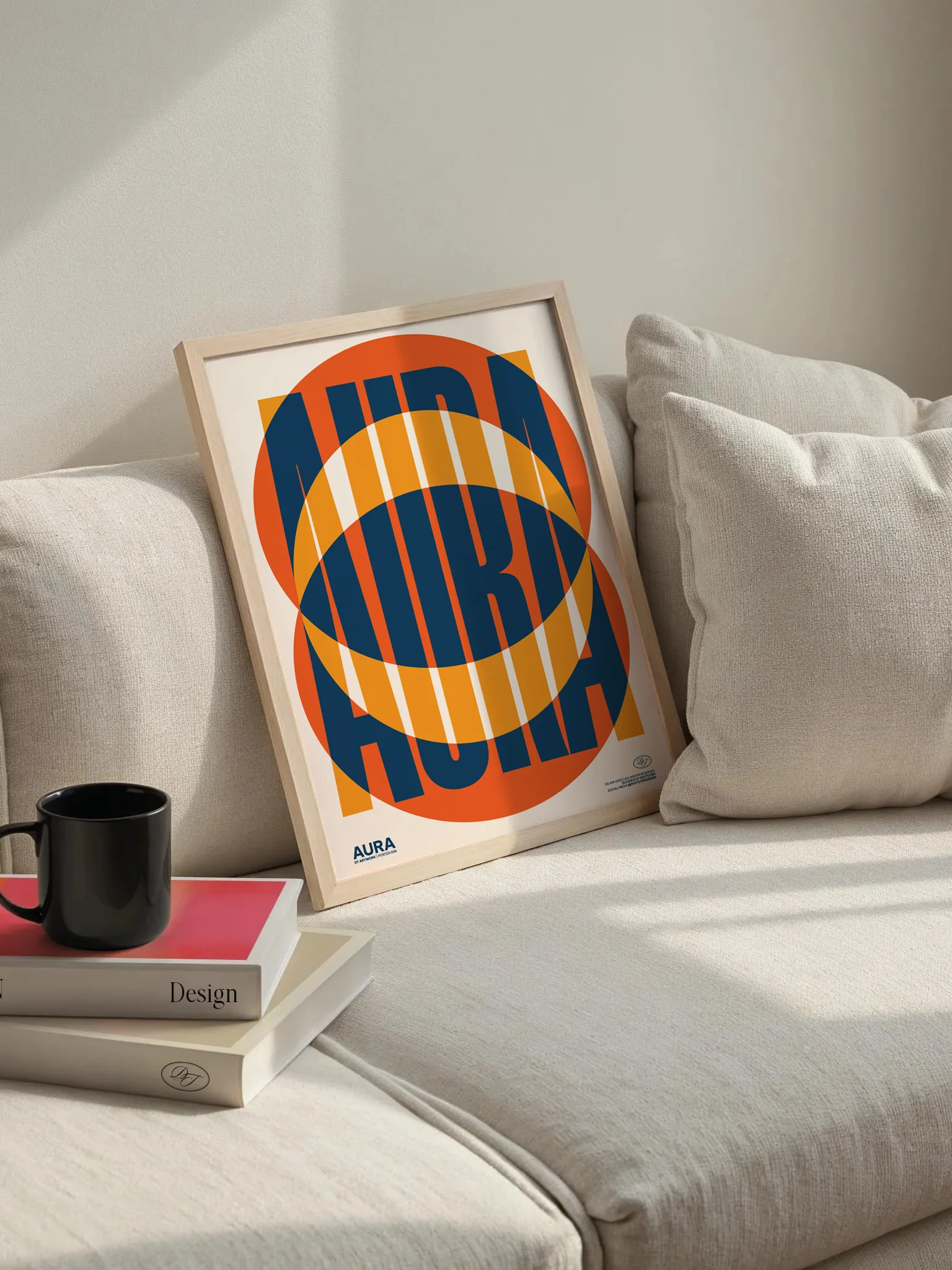 "AURA" Typography Framed Poster product image (4)