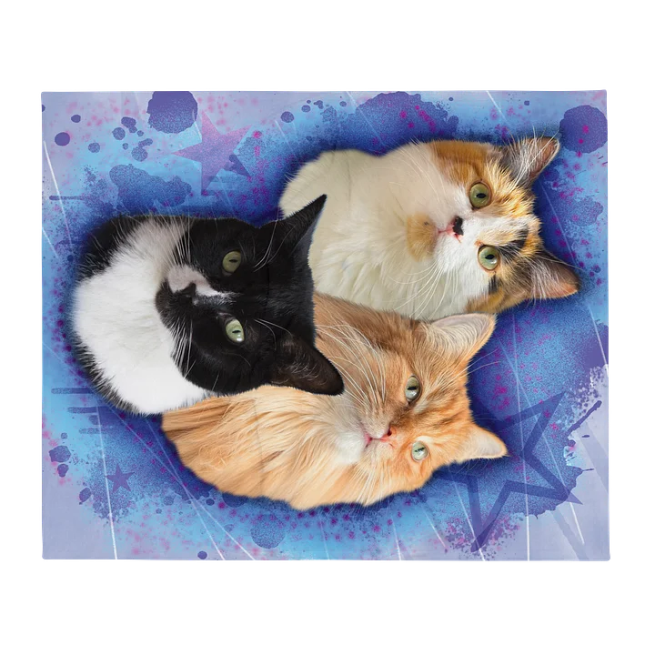 Fluffy Family Throw Blanket | Couverture Famille product image (1)
