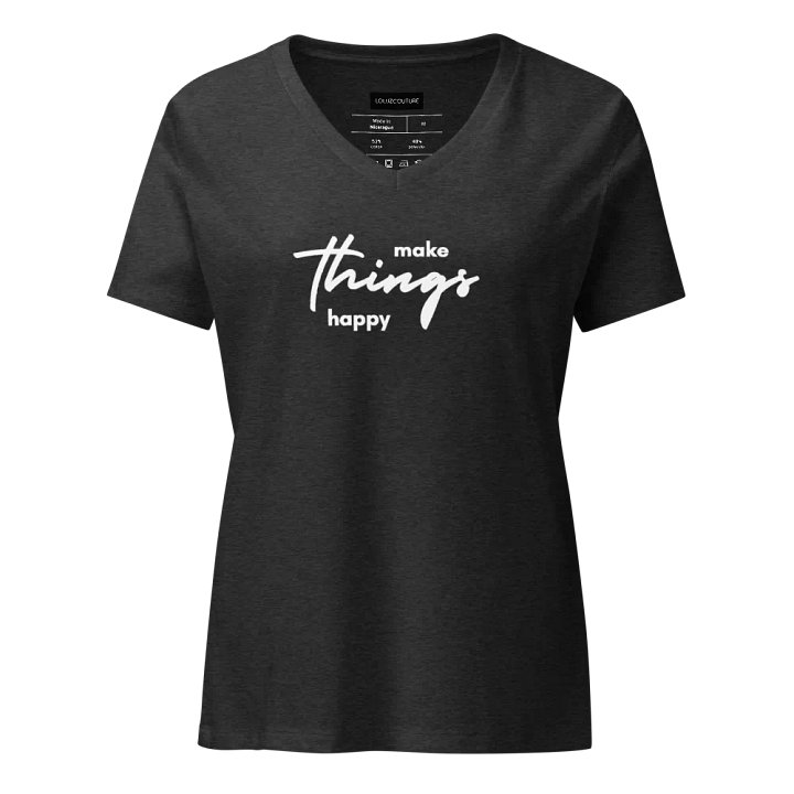 'Make Things Happy' Women's V-Neck Tee product image (1)