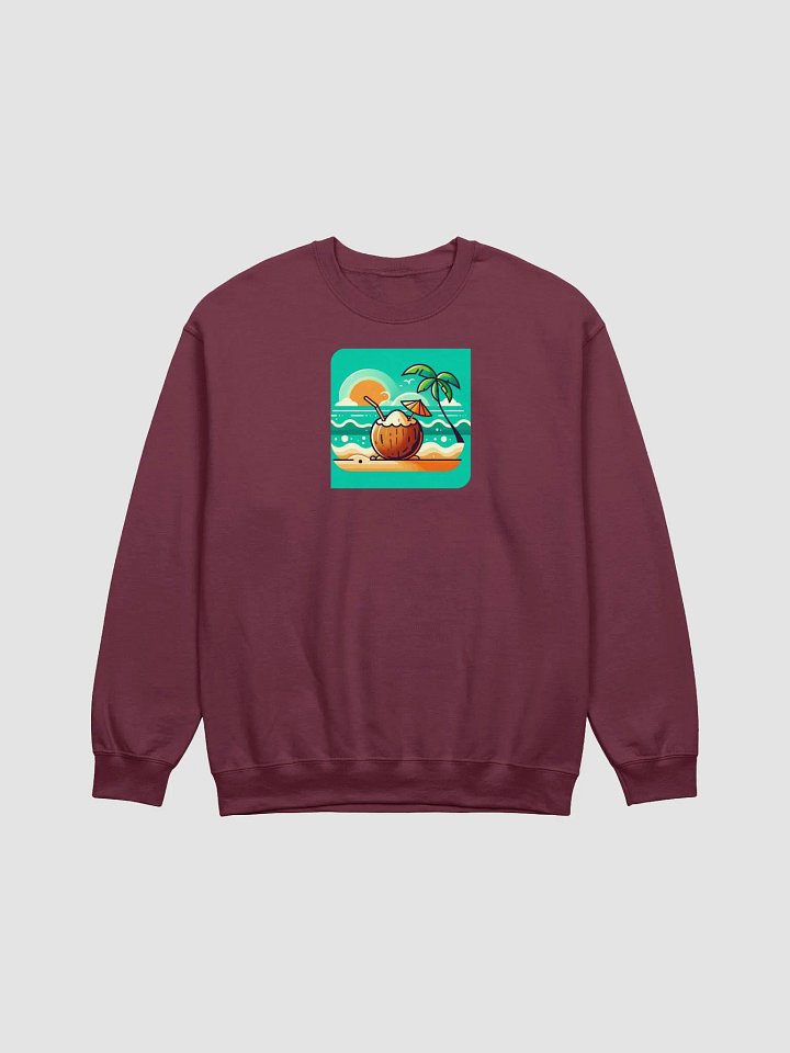 Gildan Classic Crewneck Sweatshirt | AI Design coconut drinken beach product image (1)