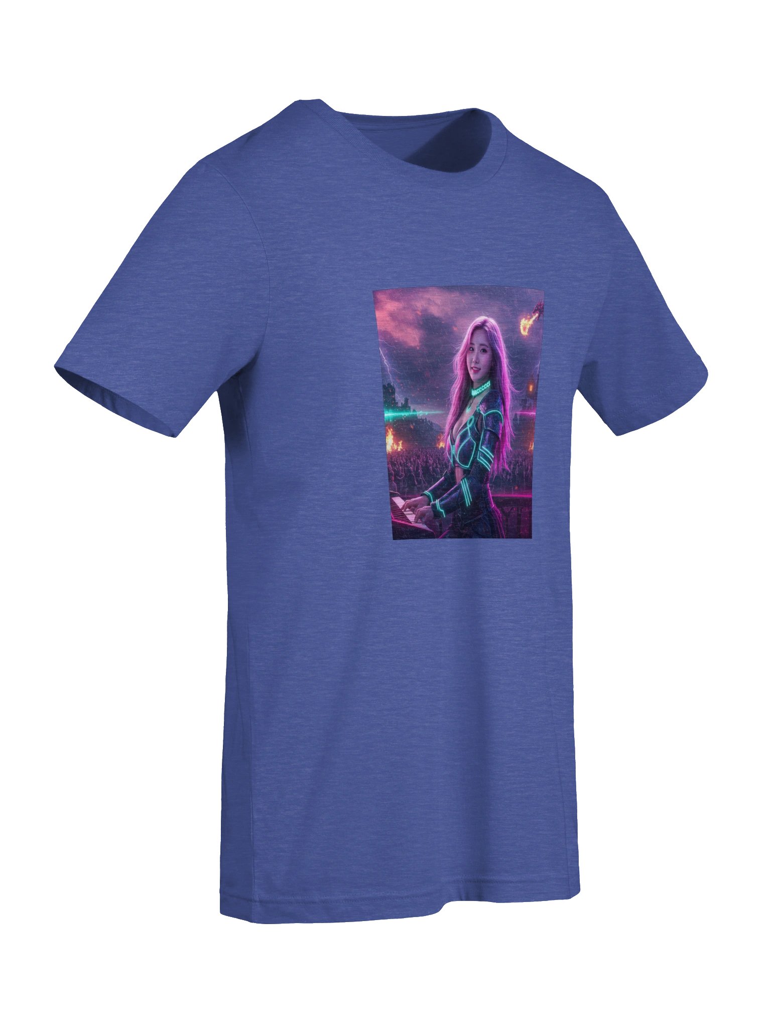 Deltasona Unisex Supersoft Cotton T-Shirt - Heather True Royal product image (7)