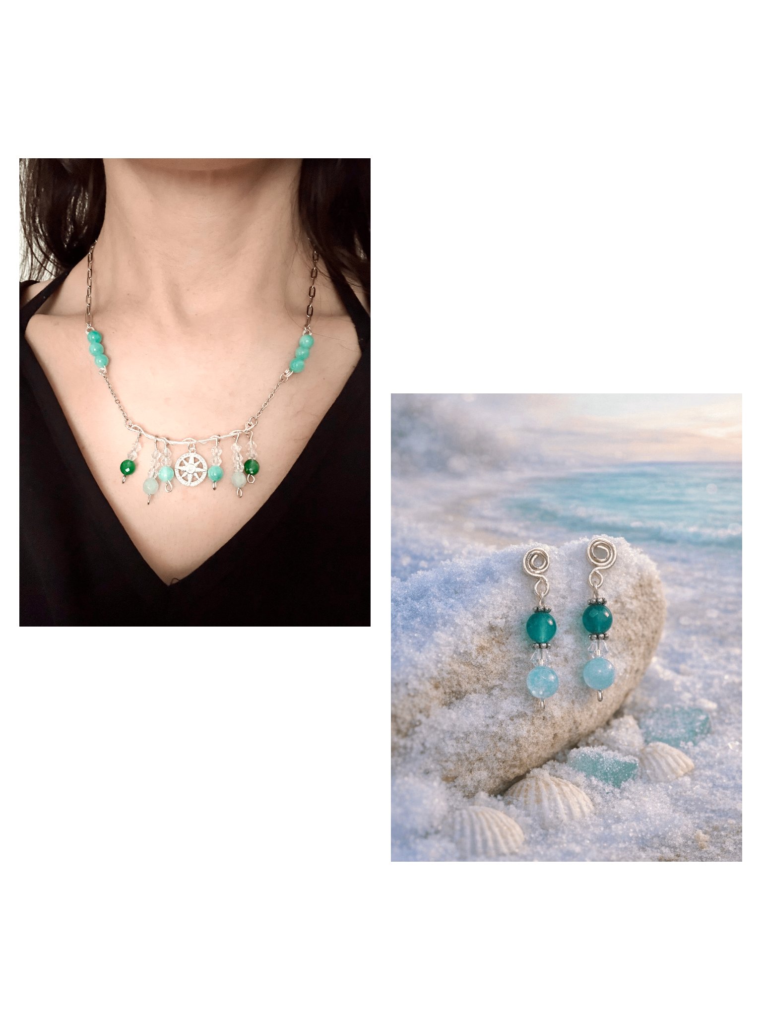 March/May Semi-Precious Necklace + Post Earrings Bundle product image (2)