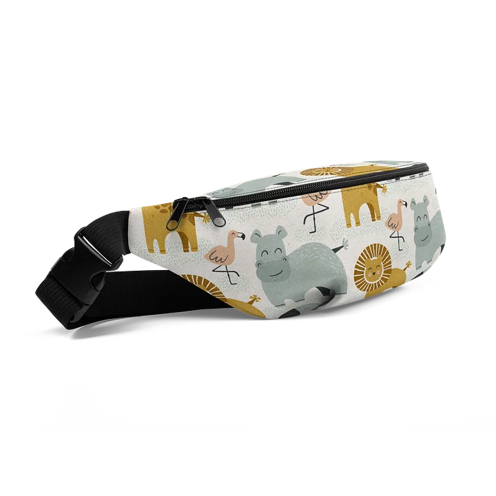 Retro Jungle Animals Canvas Fanny Pack product image (2)