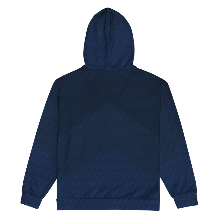 Sweat à capuche zippé à rayures cyan minuit PU MANATU product image (2)