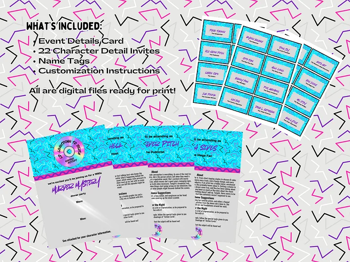 CD: Countdown to Death – A 1990s Music TV Murder Mystery - Invitations Add-On product image (2)