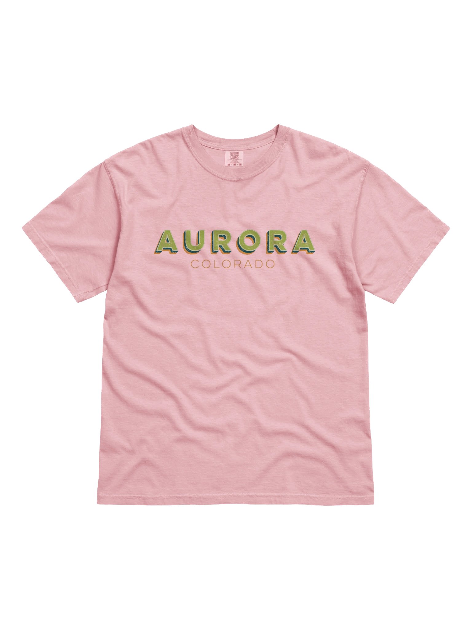 Aurora CO T-shirt (Green Letters) product image (4)