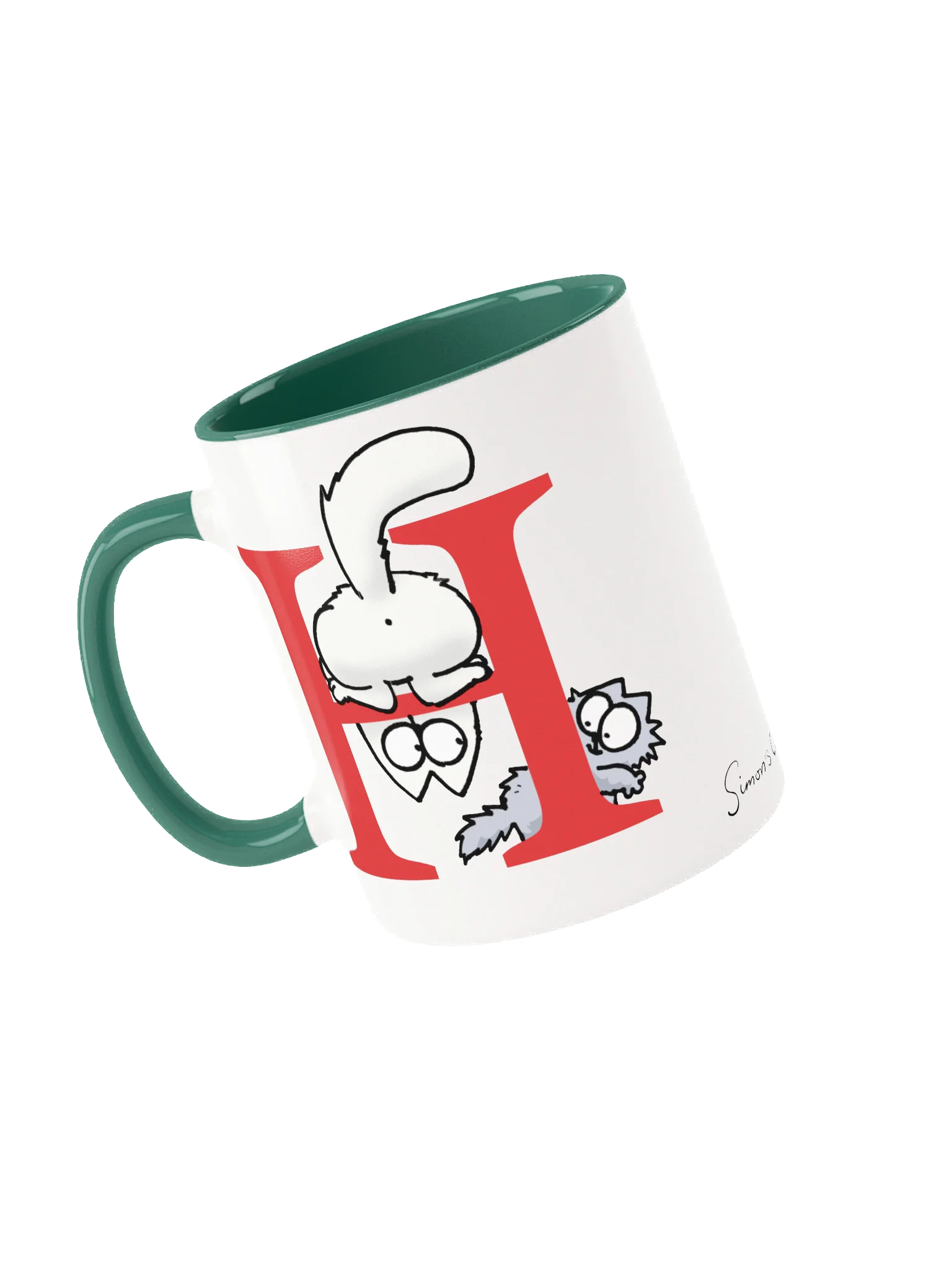 Cat Monogram Mug - H product image (3)