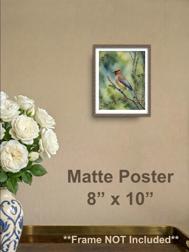Cedar Waxwing Matte Poster product image (1)